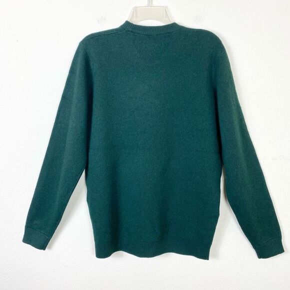 Taylor Stitch Dark Green Wool Blend Crewneck The Double Knit Sweater in Forest - Picture 2 of 6